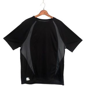Men’s STARTER Black & Gray Paneled T-Shirt